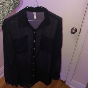 Oversized black chiffon by American Apparel